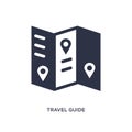 travel guide icon on white background. Simple element illustration from summer concept