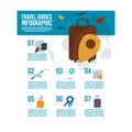 Travel guides infographi template design