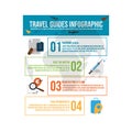 Travel guides infographi template design Royalty Free Stock Photo