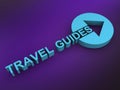 travel guides on purple Royalty Free Stock Photo