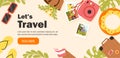 Travel header vector banner