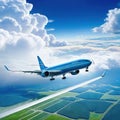 travel holiday plane aeroplane wing flight aerodrome Royalty Free Stock Photo