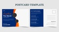 travel holidays postcard template, holidays postcard design