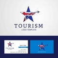 Travel Iceland flag Creative Star Logo and Business card design