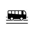 Black solid icon for Travel, booking and transport Royalty Free Stock Photo