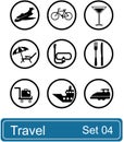 Travel icon set Royalty Free Stock Photo