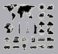 Travel icons Royalty Free Stock Photo