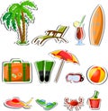 Travel icons,vector Royalty Free Stock Photo