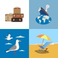 Travel icons set Royalty Free Stock Photo