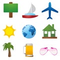 Travel icons vector Royalty Free Stock Photo