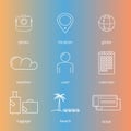 Travel icons vector illustration