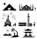 Travel icons. Royalty Free Stock Photo