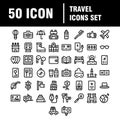 Travel Icons Vector Set, Great for All Purposes like Print Web or Mobile Apps