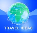 Travel Ideas Shows Vacation Getaway 3d Illustration