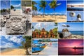 Travel images collage of Bali