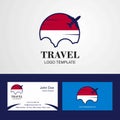 Travel Indonesia Flag Logo and Visiting Card Design