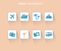 Travel infographics design with flat icons