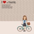 Travel infographics.Hipster Tourist