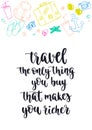 Travel inspiration quote.