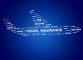 Travel insurance. Cloud tags.