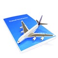 Travel Insurance concept with Jet aircraft Royalty Free Stock Photo