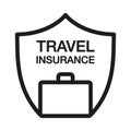 Travel insurance linear icon. Covering traveling costs. Reimbursement for flight cancellation