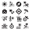 Travel icons set Royalty Free Stock Photo