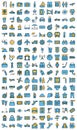 Travel Isolated Vector Icons set Every single icon can easily modify or edit