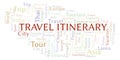 Travel Itinerary word cloud.