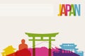 Travel Japan destination landmarks skyline background