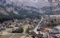 Travel Japan at Shirakawago village with UNESCO world heritage sites with art architecture building roof house