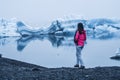 Travel in Jokulsarlon glacial lagoon in Iceland