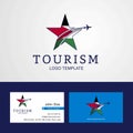 Travel Jordan flag Creative Star Logo and Business card design