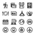 Travel and journey icon set