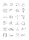 Travel journey icons