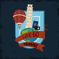 Travel journey and tourism places Royalty Free Stock Photo