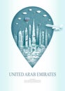 Travel landmark United Arab Emirates monument architecture modern of Abu Dhabi