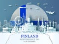 Travel landmarks Finland city with celebration finland independence day