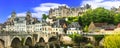 Travel and landmarks of France- pictorial medieval town Saint-Aignan, Loire valley region