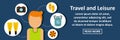 Travel and leisure banner horizontal concept