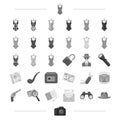 Travel, leisure, sport and other web icon in black style.police, finance, search icons in set collection.