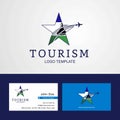 Travel Lesotho flag Creative Star Logo and Business card design