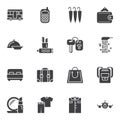 Travel lifestyle vector icons set