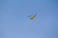 Travel by light helicopter in the sky over Kiev