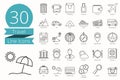 Travel Line Icons Royalty Free Stock Photo