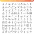 Travel Line Icons for Web and Mobile. Royalty Free Stock Photo