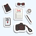 Travel List Todo Sticker Collection Set