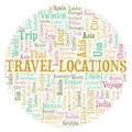 Travel Locations word cloud.