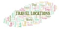 Travel Locations word cloud.