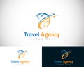 travel log creative transport express agency business logo world